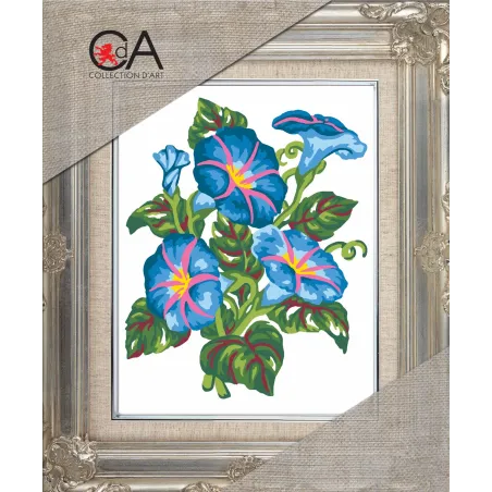 Tapestry Kit with printed canvas 14x18 Morning Glory CDA3038K