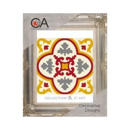 Kit de tapisserie avec toile imprimée 14x14 Ornement CDA3013K