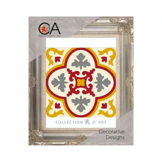 Kit de tapisserie avec toile imprimée 14x14 Ornement CDA3013K