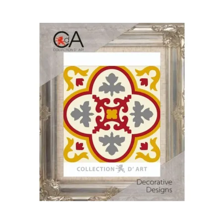 Kit de tapisserie avec toile imprimée 14x14 Ornement CDA3013K