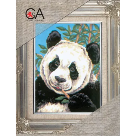 Gobelenas rinkinys su spausdintu drobė 14x18 Panda CDA3088K