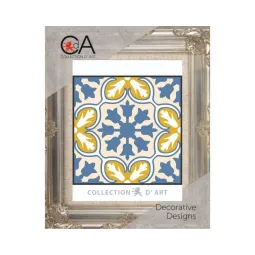 Gobelin-Set mit bedruckter Leinwand 14x14 Ornament CDA3006K