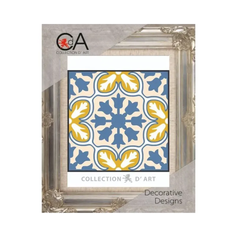 Tapestry Kit with printed canvas 14x14 Ornament CDA3006K