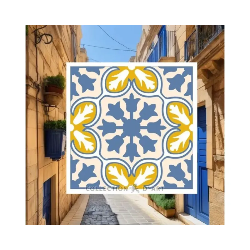 Gobelin-Set mit bedruckter Leinwand 14x14 Ornament CDA3006K