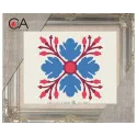 Kit de tapisserie avec toile imprimée 18x14 Fleur bleue CDA3002K