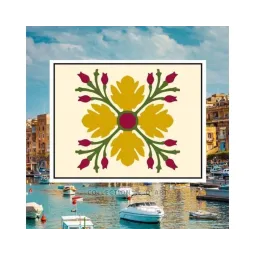 Gobelin-Set mit bedruckter Leinwand 18x14 Gelbe Blume CDA3003K