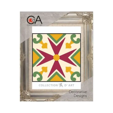 Gobeleno rinkinys su spaustu drobės 14x14 Ornamentas CDA3005K