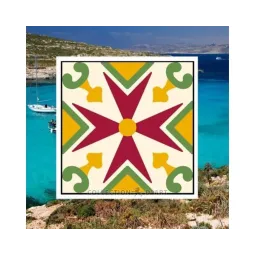 Tapestry Kit with printed canvas 14x14 Ornament CDA3005K