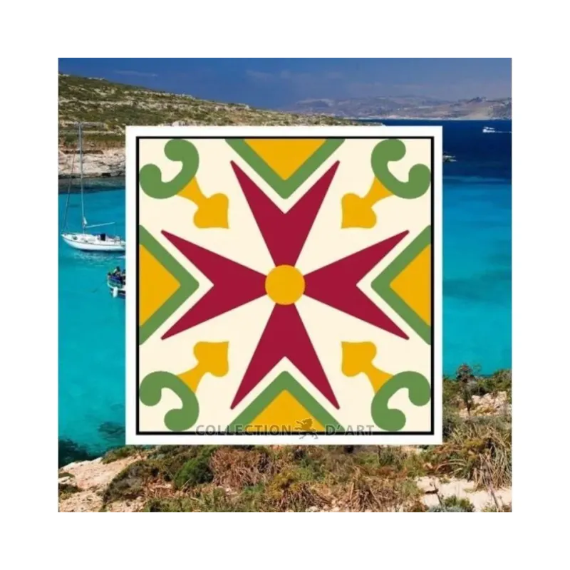 Gobelin-Set mit bedruckter Leinwand 14x14 Ornament CDA3005K