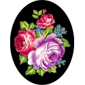 Печатный холст 18x24 Цветы с черным фоном CDA7026