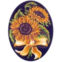 Atspausdintas drobės paveikslas 18x24 Sunflower Posy, Ovalus CDA7022