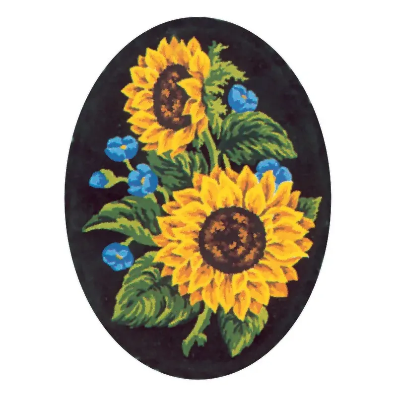 Spausdinta drobė 18x24 saulėgrąžos, ovali CDA7021