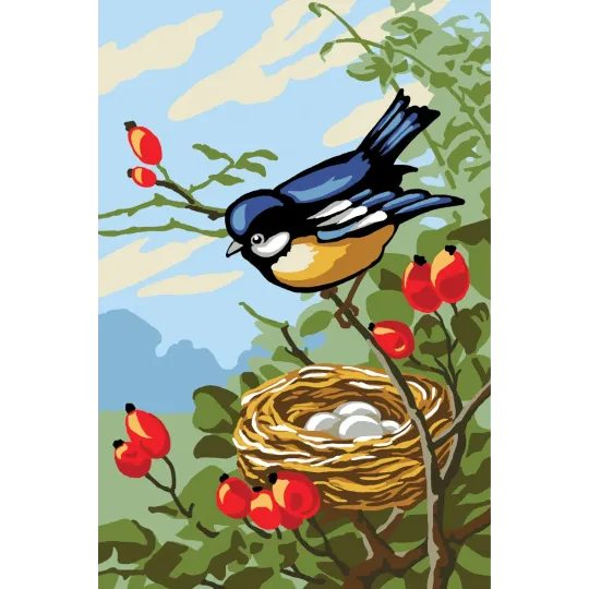 Printed Canvas 20x30 Bird with nest CDA6290