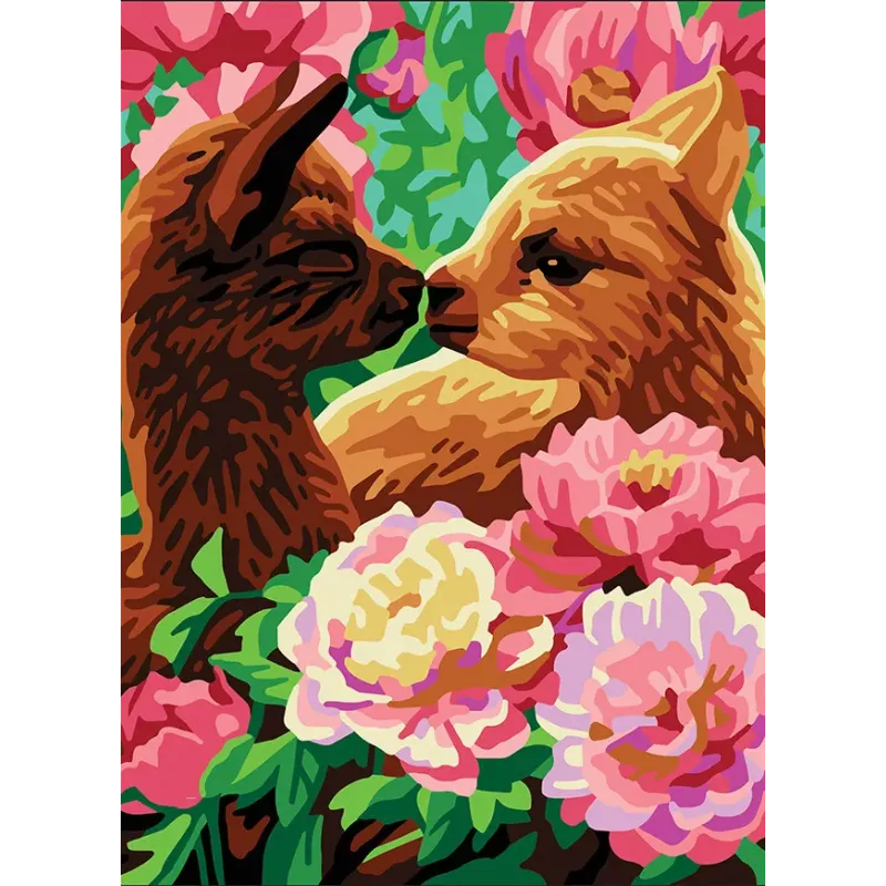 Bedruckte Leinwand 22x30 Lamas CDA6331