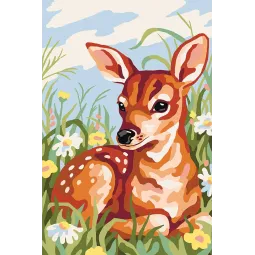 Spausdintas drobinis audinys 20x30 Fawn CDA6283