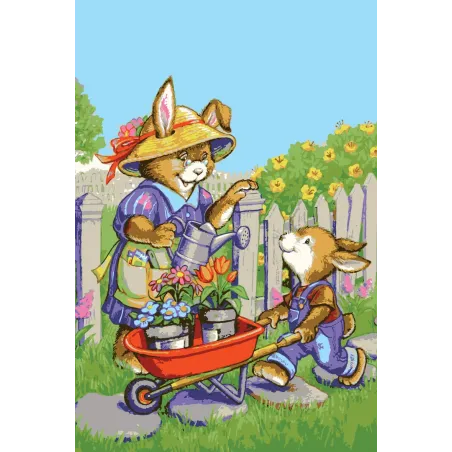 Toile imprimée 22x30 Aide du jardin de Grand-mère CDA6274