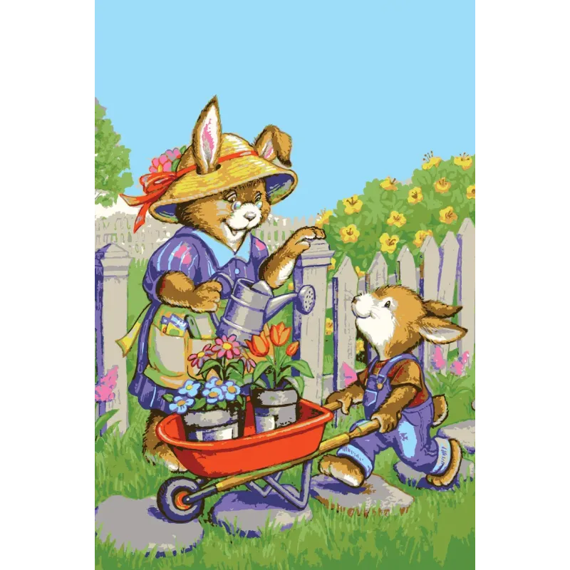 Toile imprimée 22x30 Aide du jardin de Grand-mère CDA6274