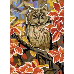 Toile imprimée 22x30 Hibou CDA6327