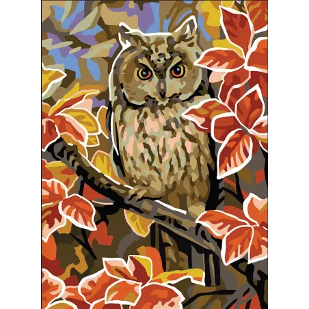 Toile imprimée 22x30 Hibou CDA6327