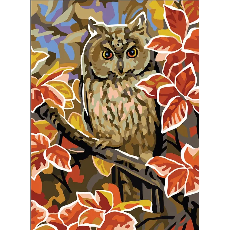 Toile imprimée 22x30 Hibou CDA6327