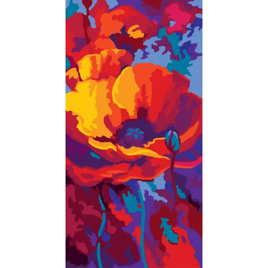 Toile imprimée 22x50 Coquelicot CDA8060