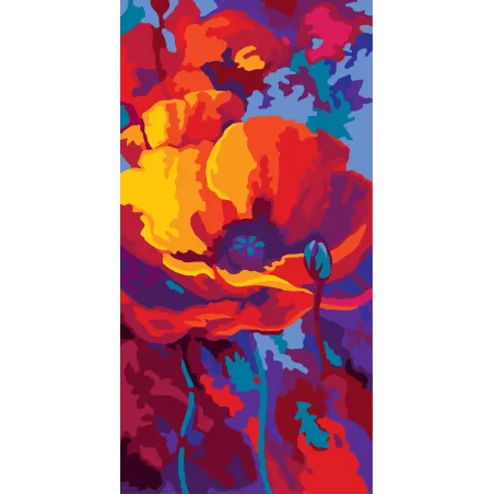 Toile imprimée 22x50 Coquelicot CDA8060