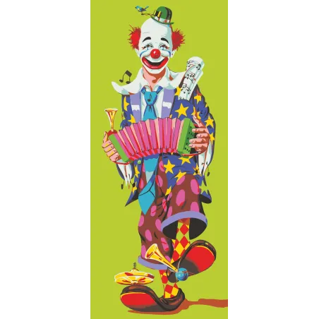 Toile Imprimée 22x50 Clown Musical CDA8058