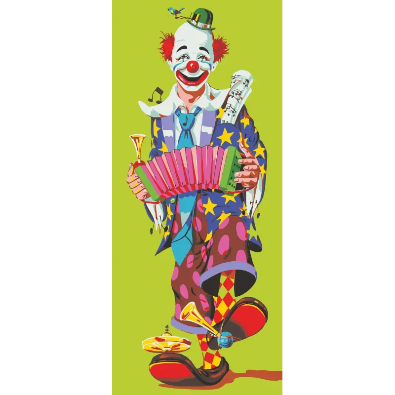 Spausdintas audinys 22x50 Muzikinis Klounas CDA8058