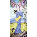 Toile imprimée 23x50 Geisha en automne CDA8053