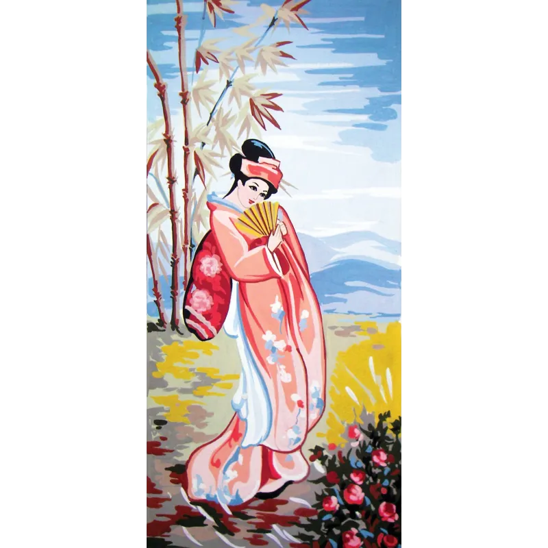 Printed Canvas 23x50 Geisha in Summer CDA8052