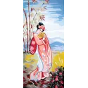 Toile imprimée 23x50 Geisha en été CDA8052