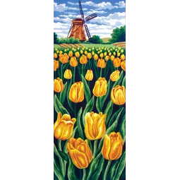 Gedruckte Leinwand 22x50 Tulpenfeld CDA8048
