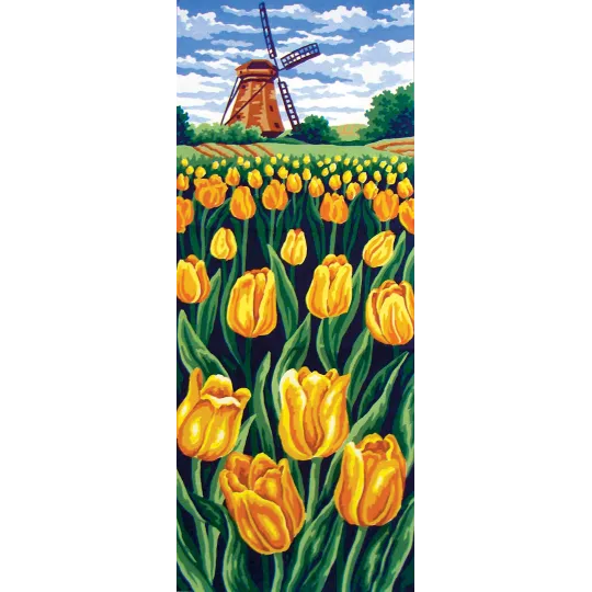 Gedruckte Leinwand 22x50 Tulpenfeld CDA8048