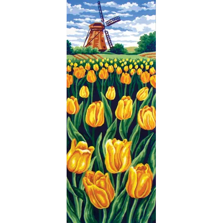 Spausdinta drobė 22x50 Tulpės laukas CDA8048