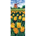 Gedruckte Leinwand 22x50 Tulpenfeld CDA8048