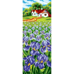 Printed Canvas 21x49 Iris Field CDA8047