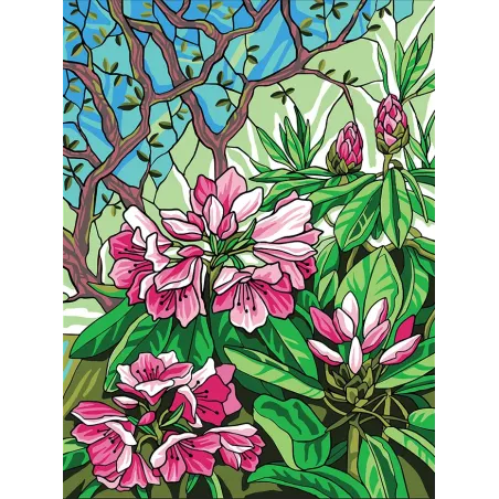 Bedruckte Leinwand 40x30 Rosa Blumen CDA10511W