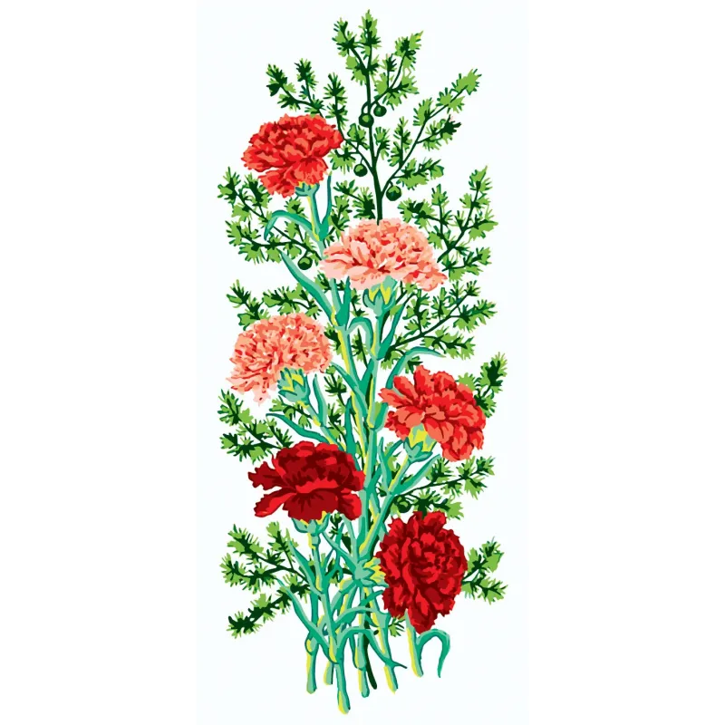 Печатный холст 21x49 Гвоздики CDA8020
