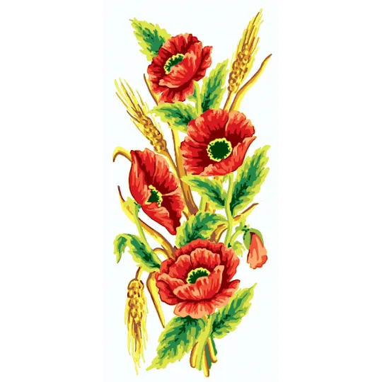 Toile imprimée 21x49 Coquelicots et blé CDA8021