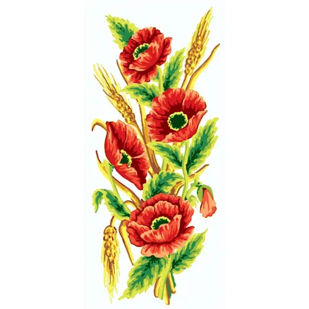 Toile imprimée 21x49 Coquelicots et blé CDA8021