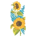 Gedruckte Leinwand 21x49 Sonnenblumen CDA8015