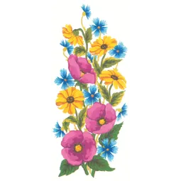 Bedruckte Leinwand 21x49 Feldblumen CDA8016