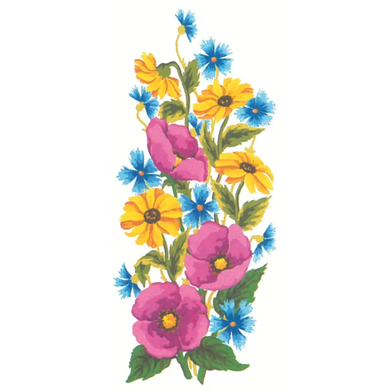 Bedruckte Leinwand 21x49 Feldblumen CDA8016