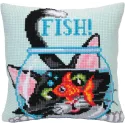 Cushion kit Catch a fish 40 X 40 cm CDA5403