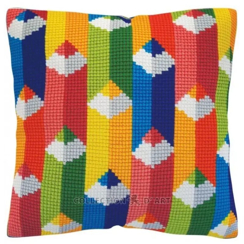 Kit de coussin compté "Crayons de couleur" 40 x 40 cm CDA5469CC