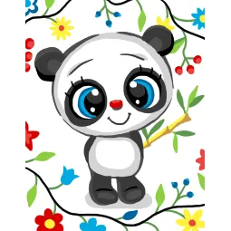 Bedruckte Leinwand 14x18 Panda smile CDA3364