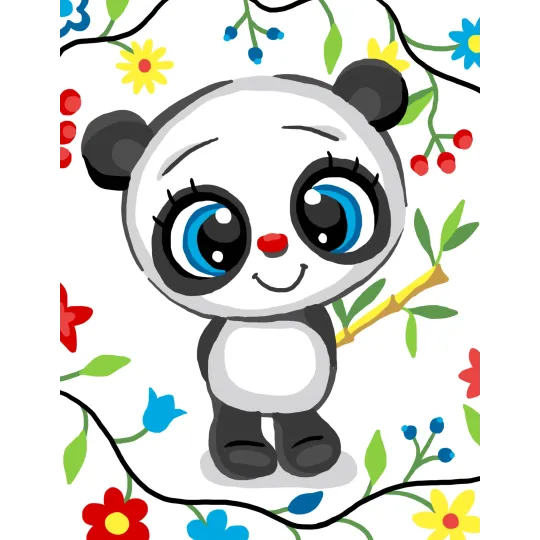 Printed Canvas 14x18 Panda smile CDA3364