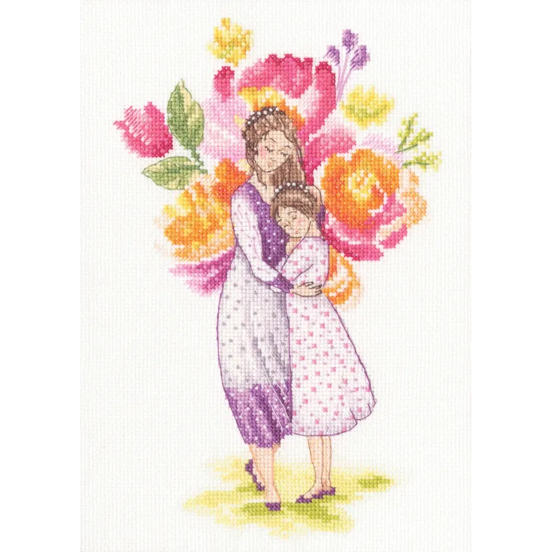 Kits de point de croix "Quand tu es à mes côtés" 15,5x24 cm RTOM1039