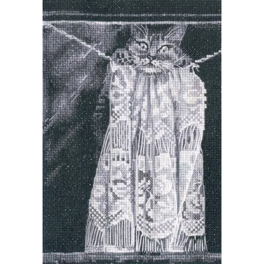 Cross-stitch kits "Cat prank” 11,5x17 cm RTOM1034