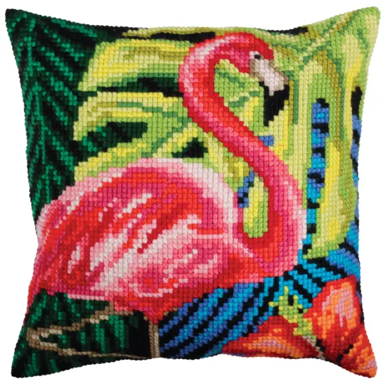 Cushion kit Pink flamingo 40 X 40 cm CDA5361